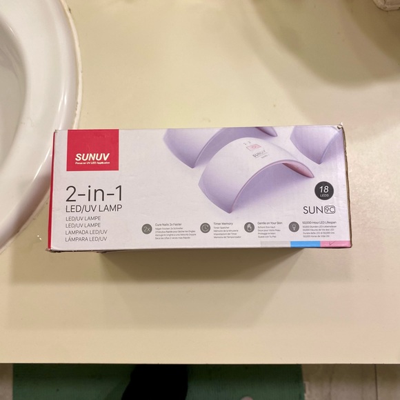 SUNUV SUN 9C 2 IN 1 LED UV LAMP NAIL LAMP CURING 2XS FASTER 18 LED EUC IN BOX - Picture 7 of 16